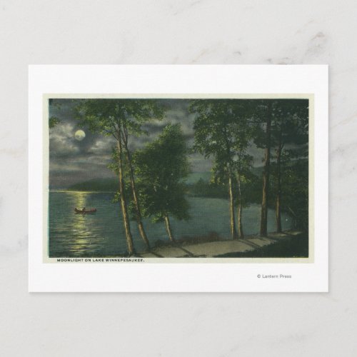 Moonlit Scene on the Lake Postcard