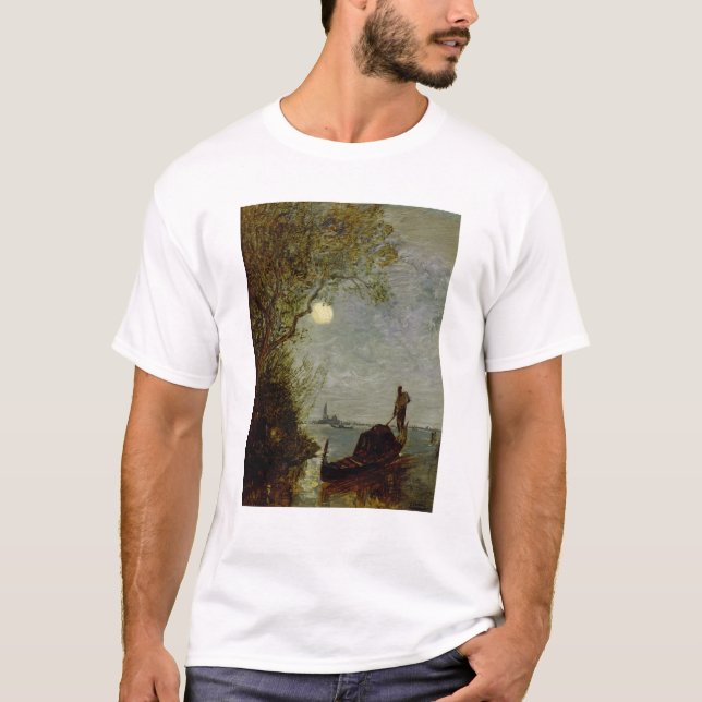 Moonlit Scene with Gondola T-Shirt (Front)
