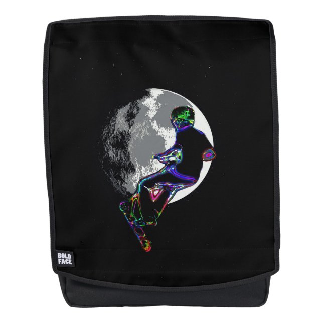 Moonlit Scooter Champ - Scooter Boy Artwork Backpack (Front)