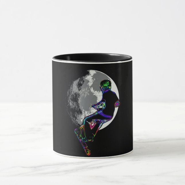 Moonlit Scooter Champ - Scooter Boy Artwork Mug (Center)