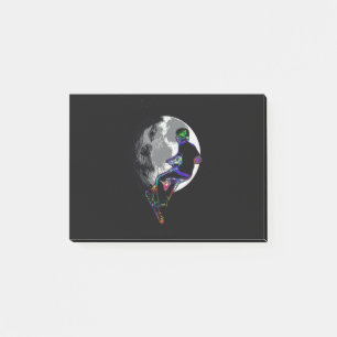 Moonlit Scooter Champ - Scooter Boy Artwork Post-it Notes