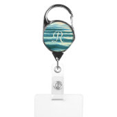 Moonlit Sea Monogrammed Badge Holder (Front)