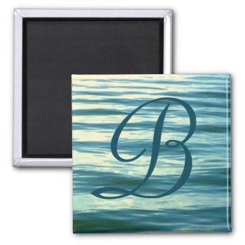 Moonlit Sea Monogrammed Stateroom Door Marker Magnet by CruiseReady at Zazzle