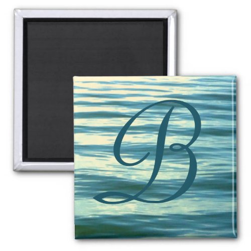 Moonlit Sea Monogrammed Stateroom Door Marker Magnet