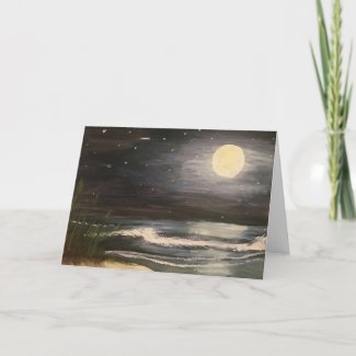 Moonlit Seascape Card