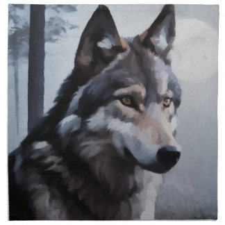 Moonlit Sentinel Cloth Napkin