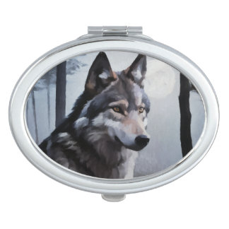 Moonlit Sentinel Compact Mirror