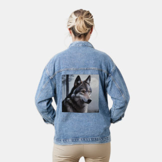 Moonlit Sentinel Denim Jacket