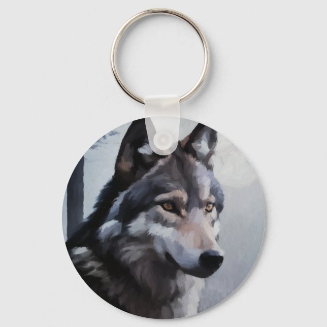 Moonlit Sentinel Keychain (Front)