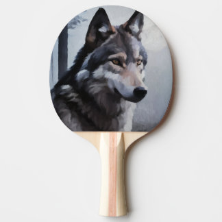 Moonlit Sentinel Ping Pong Paddle