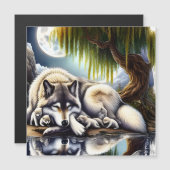 Moonlit Serenity A Slumbering Wolf (Front/Back)