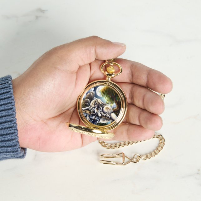 Moonlit Serenity A Slumbering Wolf Watch (Hand)