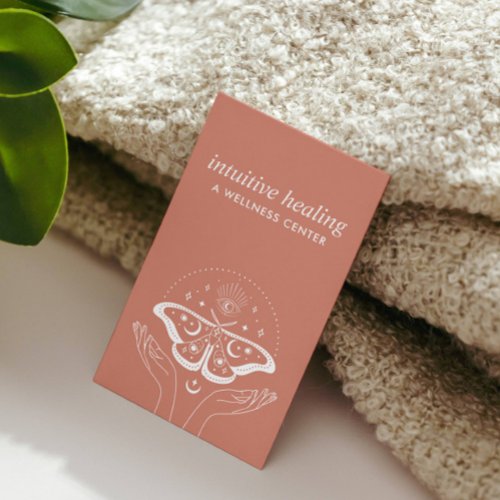 Moonlit Serenity Embrace Healing Hands Business Card