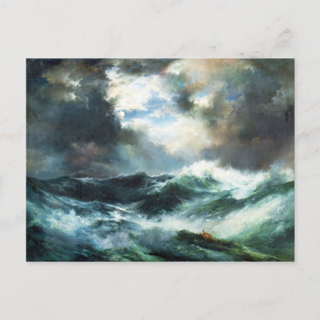 Moonlit Shipwreck at Sea Postcard (Front)