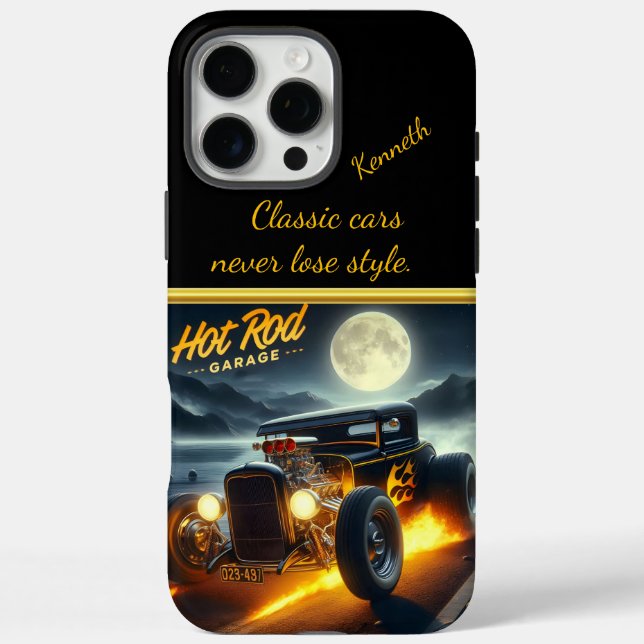 Moonlit shore cruise in a hot rod Case-Mate iPhone case (Back)