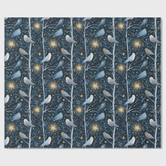 Moonlit Songbird Forest Wrapping Paper