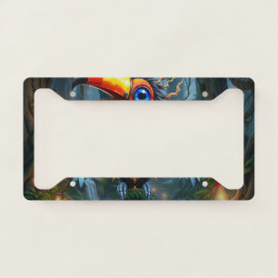 Moonlit Steampunk Toucan. License Plate Frame
