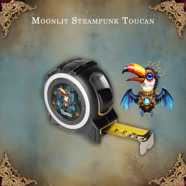 Moonlit Steampunk Toucan.  Tape Measure (Creator Uploaded)