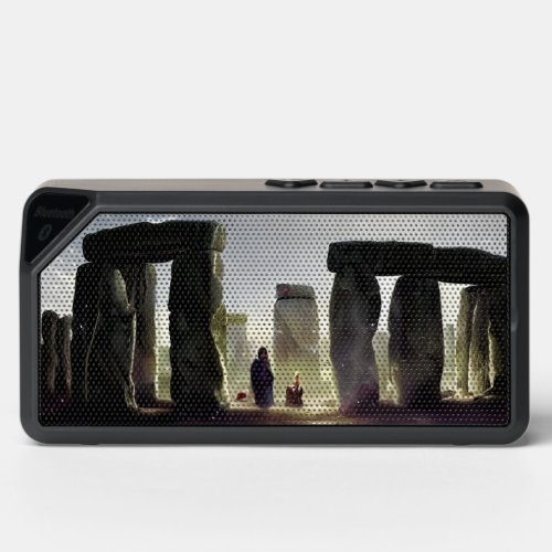 Moonlit Stonehenge Digital Art Bluetooth Speaker