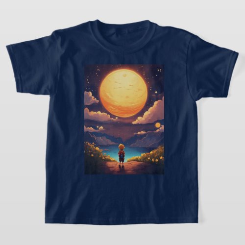 Moonlit Sunshine Cute Night Sky Sun T_Shirt