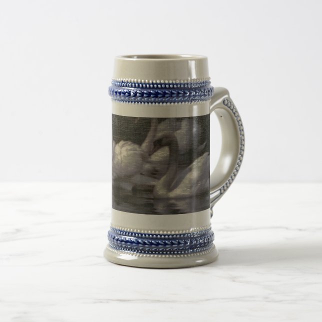 Moonlit Swan Lake Beer Stein (Front Right)