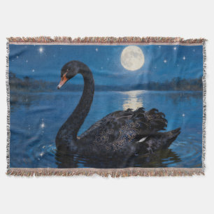 Moonlit Swim Throw Blanket