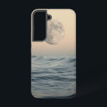 Moonlit Tide Phone Case<br><div class="desc">This soothing design features a quiet sea under the gentle gaze of a full moon,  ideal for lovers of peaceful nights.</div>