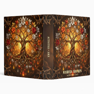 Moonlit Tree of Embered Eternity. 3 Ring Binder