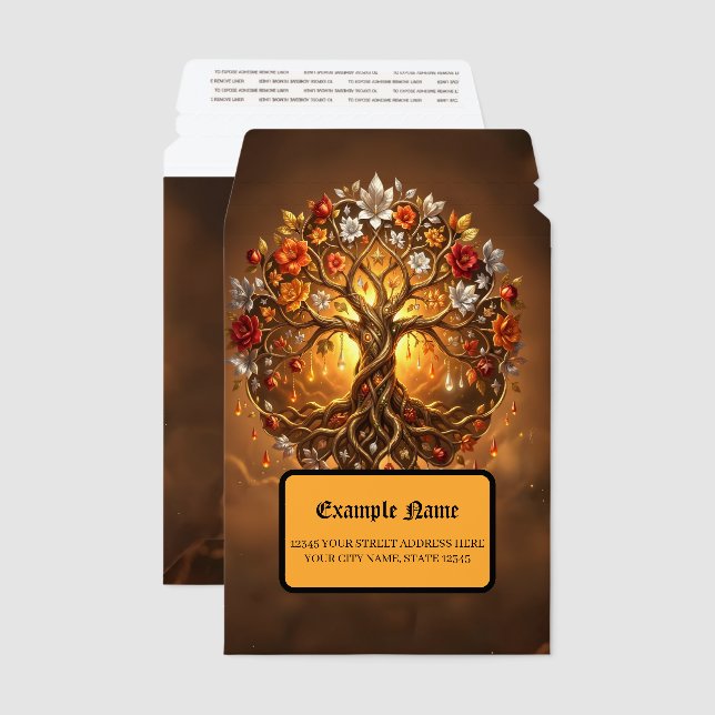 Moonlit Tree of Embered Eternity.  Envelope Mailers (Front & Back)