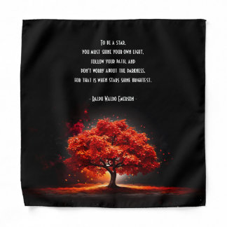 Moonlit Tree with Quote Bandana