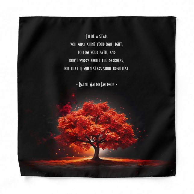 Moonlit Tree with Quote Bandana (Front)