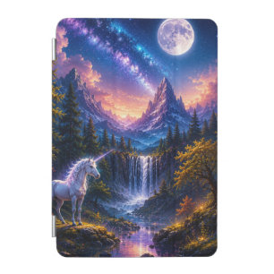 Moonlit Unicorn Fantasy Landscape iPad Mini Cover