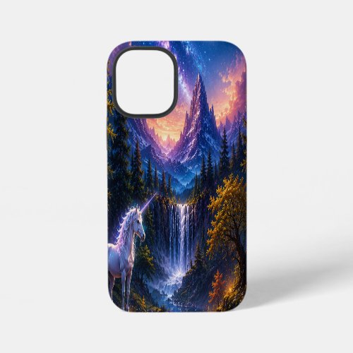 Moonlit Unicorn Fantasy Landscape iPhone 12 Mini Case