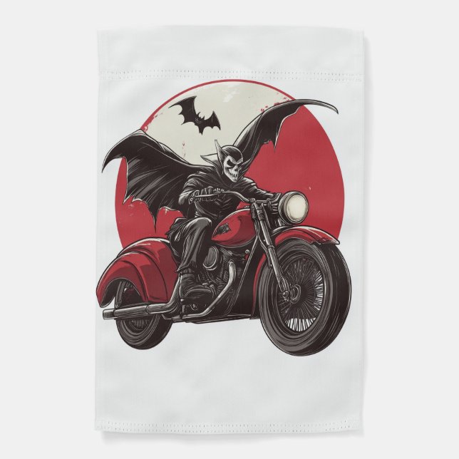  Moonlit Vampire Ride Garden Flag (Front)