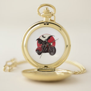  Moonlit Vampire Ride Pocket Watch