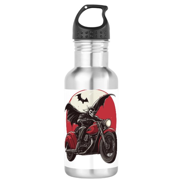  Moonlit Vampire Ride Stainless Steel Water Bottle (Front)