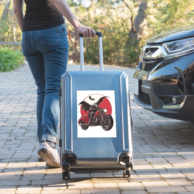  Moonlit Vampire Ride Sticker (Suitcase Insitu)