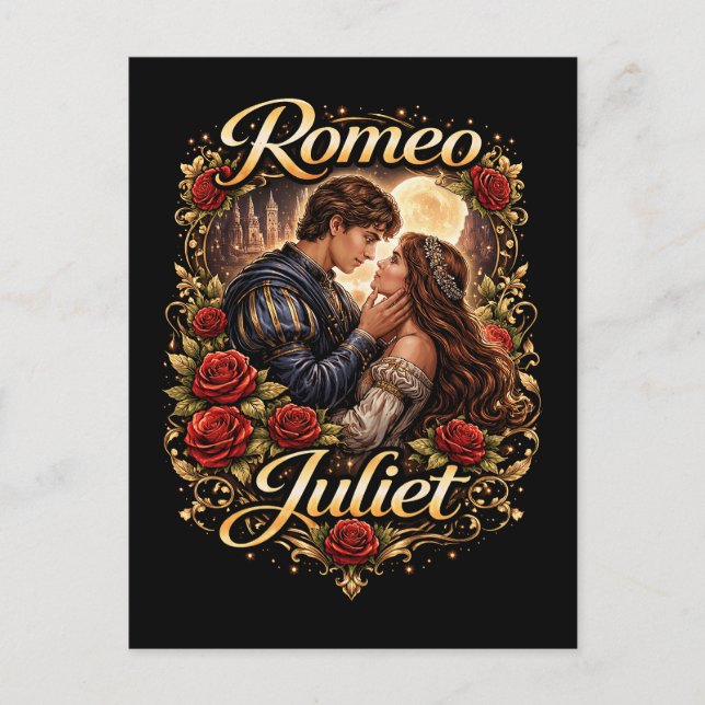 Moonlit Verona Lovers Postcard (Front)