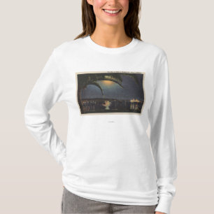 Moonlit View of Newport Bay T-Shirt