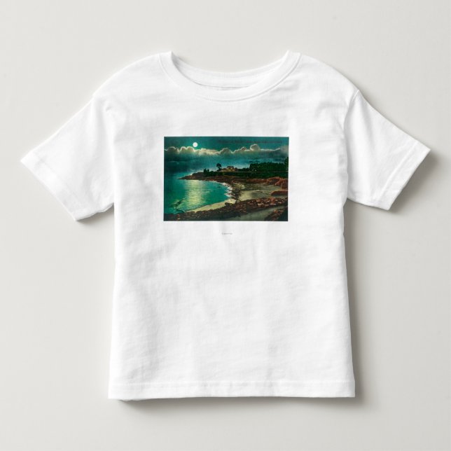 Moonlit view of the Vue de l'EauSanta Cruz, CA Toddler T-shirt (Front)
