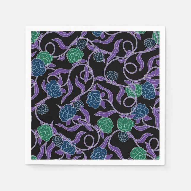 Moonlit Vine - Mysticool Collection Napkins (Front)