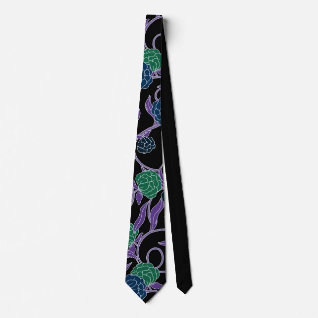 Moonlit Vine - Mysticool Collection Neck Tie (Front)
