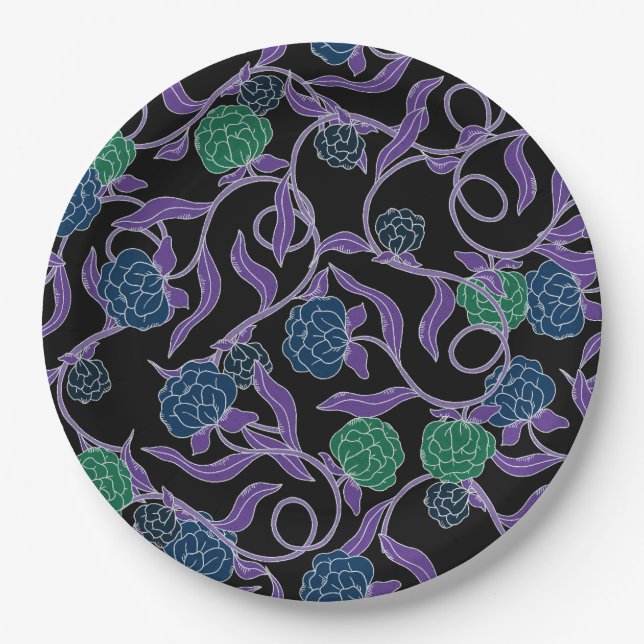 Moonlit Vine - Mysticool Collection Paper Plates (Front)