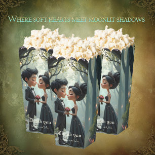 Moonlit Vows – A Cute Gothic Wedding Moment. Favor Boxes