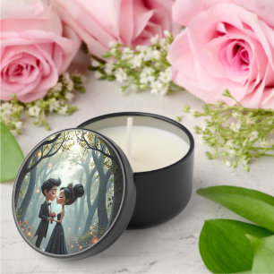 Moonlit Vows – A Cute Gothic Wedding Moment. Mini Candle Favors