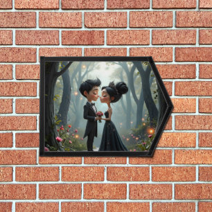 Moonlit Vows – A Cute Gothic Wedding Moment.  Pennant