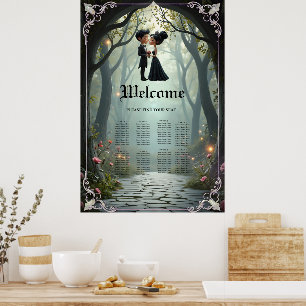 Moonlit Vows – A Cute Gothic Wedding Moment.  Poster