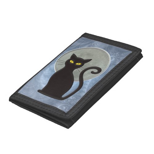 Moonlit Whiskers Trifold Wallet