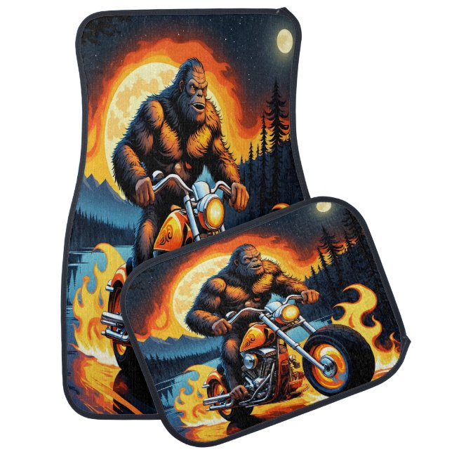 Moonlit Wild Ride with Bigfoot Car Floor Mat (Set)