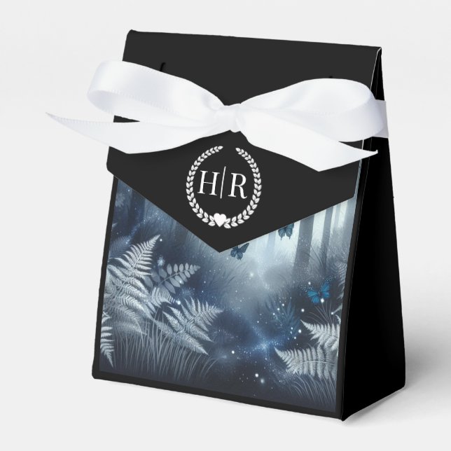 Moonlit Wings and Midnight Magic Favor Boxes (Front Side)